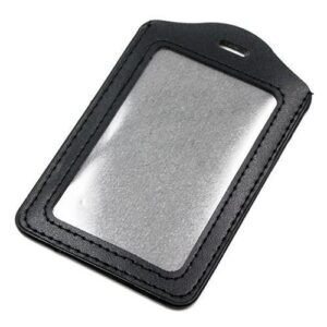 PU leather ID card holder Black